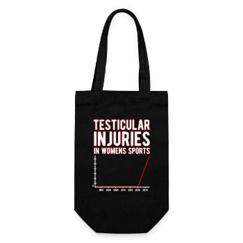 Testicular Injuries In Womens Sport Unwearable - Gift Bag for Bottles - black - Front
