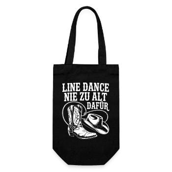 Line dancing never too old for it - Gift Bag for Bottles - black - Front
