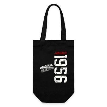 70e anniversaire Original janvier Né en 1956 - Sac à bouteille - noir - Devant