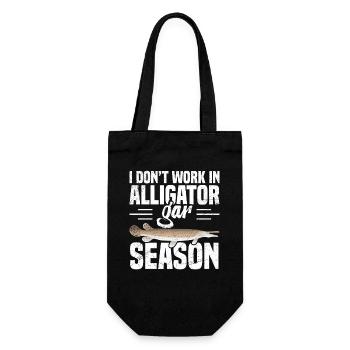  Alligator Fisher Fishing Lure Fisherman Rod - Gift Bag for Bottles - black - Front