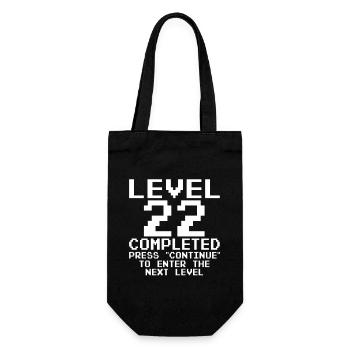 Level 22 Pixel Retro Completed - Gift Bag for Bottles - black - Front