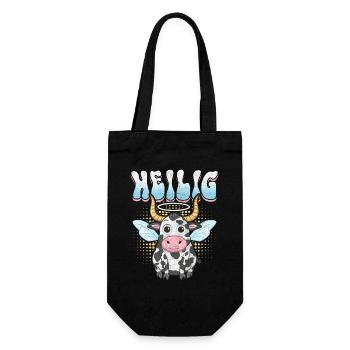 Sacred Cow with Halo and Wings - Gift Bag for Bottles - black - Front