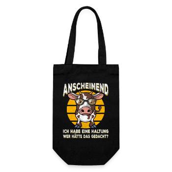 Attitude de vache avec style - Sac à bouteille - noir - Devant