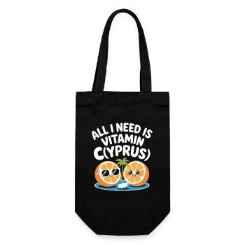 Cyprus All I Need Is Vitamin Cyprus Cyprus Flag - Gift Bag for Bottles - black - Front