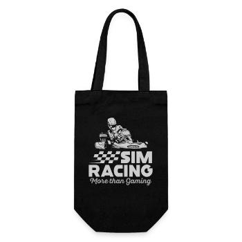 Sim Racing: Mehr als nur Gaming - Geschenkbeutel für Flaschen - Schwarz - Vorne