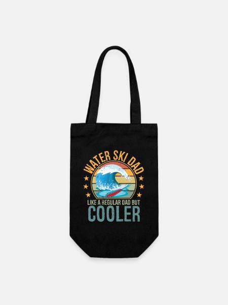 Waterski Dad Fathers Day Ski Lover Dad Water Ski - Geschenkbeutel für Flaschen - Schwarz