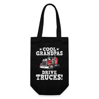 Grandfathers drive trucks - Gift Bag for Bottles - black - Front