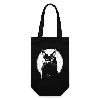 T-shirt Maine Coon – grand félin chat majestueux  - Sac à bouteille - noir - Devant