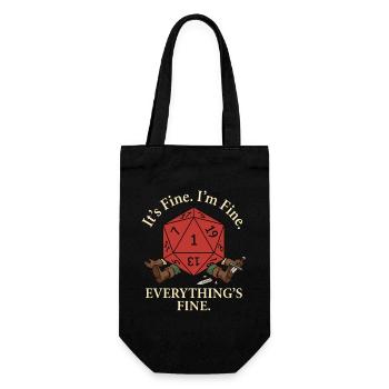 Everything okay! – Critical Failure RPG - Gift Bag for Bottles - black - Front