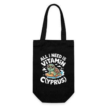 Cyprus All I Need Is Vitamin Cyprus Cyprus Flag - Gift Bag for Bottles - black - Front
