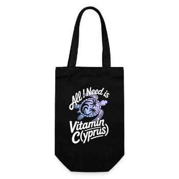Chypre Tout ce dont j’ai besoin, c’est de vitamines Chypre Drapeau chypriote - Sac à bouteille - noir - Devant