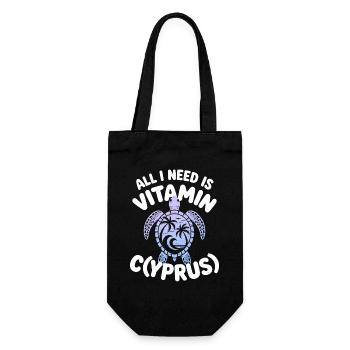 Chypre Tout ce dont j’ai besoin, c’est de vitamines Chypre Drapeau chypriote - Sac à bouteille - noir - Devant