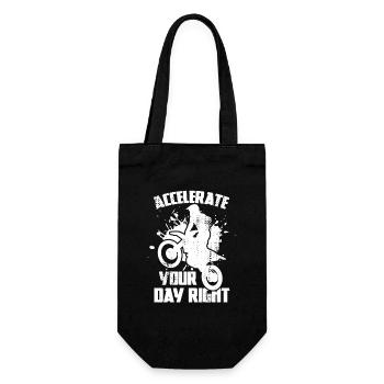 Accélérez votre journée comme il faut - Sac à bouteille - noir - Devant