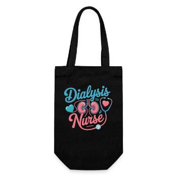 Dialysis Nurse Motive - Kidney Care - Gift Bag for Bottles - black - Front