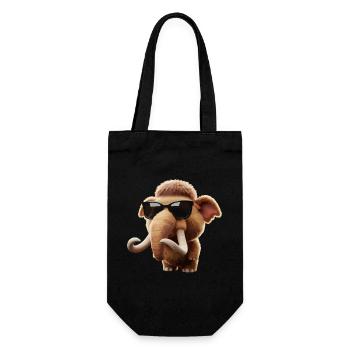 Sunglasses Mammoth Cartoon - Gift Bag for Bottles - black - Front