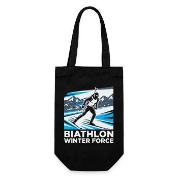 Biathlon Athlète Sport Sports d’hiver - Sac à bouteille - noir - Devant