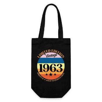1963 Anniversaire Vintage Cadeau d'Anniversaire 63 - Sac à bouteille - noir - Devant