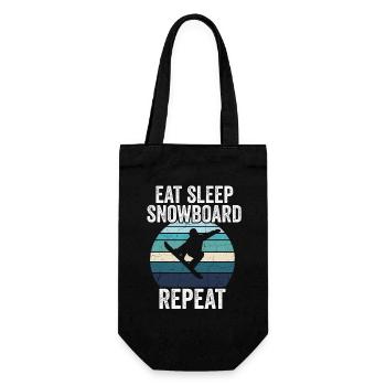 Eat Sleep Snowboard Repeat - Gift Bag for Bottles - black - Front
