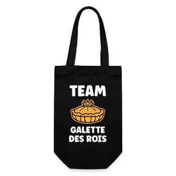 Humour galette des rois - Sac à bouteille - noir - Devant