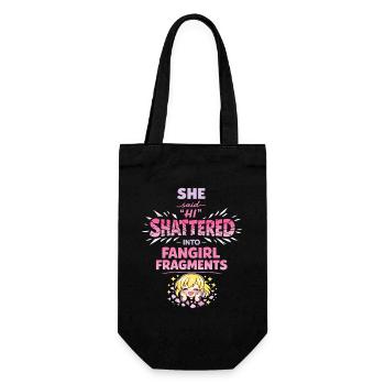 Anime-fangirl Schreit Anime-reaktion - Geschenkbeutel für Flaschen - Schwarz - Vorne