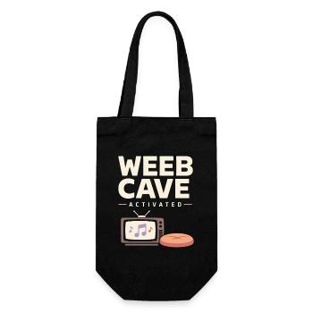 Anime-hausmensch Kuscheliger Weeb - Geschenkbeutel für Flaschen - Schwarz - Vorne