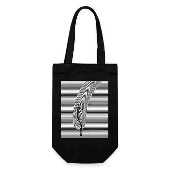 Zebra Art - Gift Bag for Bottles - black - Front
