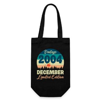 Geburtstag Dezember 2004 Geburtstagsgeschenk - Geschenkbeutel für Flaschen - Schwarz - Vorne