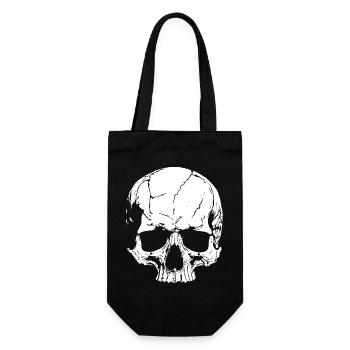 Crâne avec style - Sac à bouteille - noir - Devant