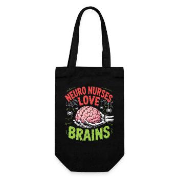Neuro Nurses Love Brains - Geschenkbeutel für Flaschen - Schwarz - Vorne