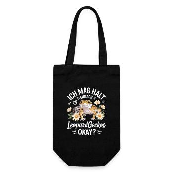 LeopardGeckos Okay: Fluffy Gecko - Gift Bag for Bottles - black - Front