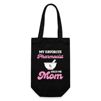 Favorite pharmacist mom - Gift Bag for Bottles - black - Front