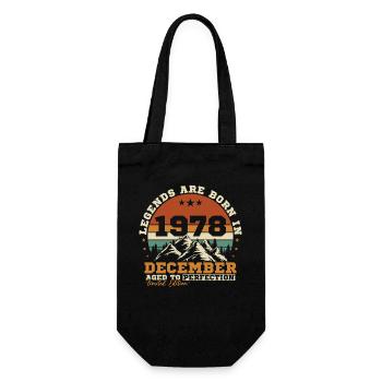 Décembre 1978 Vintage Cadeau D'anniversaire - Sac à bouteille - noir - Devant