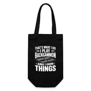 C’est ce que je fais, je joue au backgammon - Sac à bouteille - noir - Devant