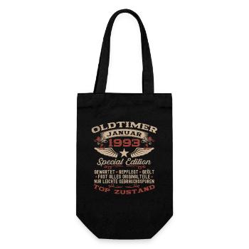 33rd Birthday Gift Classic Car January 1993 - Gift Bag for Bottles - black - Front