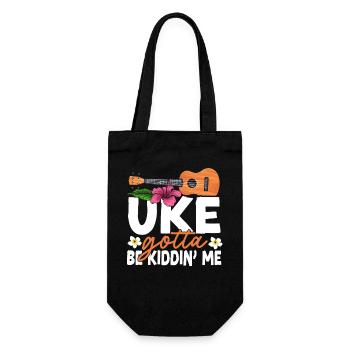 Hawaiian Ukulele Uke Uke Gotta Be - Gift Bag for Bottles - black - Front