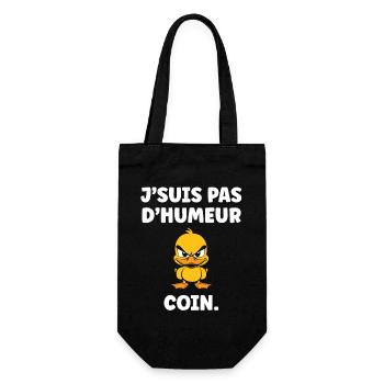 I'm not in the mood, Corner – Grumpy Duck - Gift Bag for Bottles - black - Front