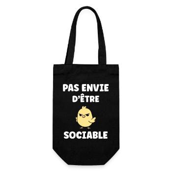 I don't want to be sociable. - Gift Bag for Bottles - black - Front