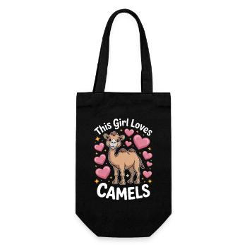 Kamele Spruch Lustiges Kamele Geschenk - Geschenkbeutel für Flaschen - Schwarz - Vorne