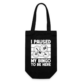 Bingo Player I Paused To Be Here Bingo - Gift Bag for Bottles - black - Front