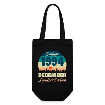 Geburtstag Dezember 1994 Geburtstagsgeschenk - Geschenkbeutel für Flaschen - Schwarz - Vorne