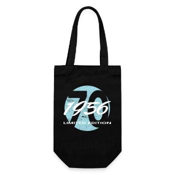 70e anniversaire 1956 cadeau pour hommes et femmes - Sac à bouteille - noir - Devant