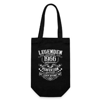 Legenden Geburtstag 1966 Vintage Retro Design - Geschenkbeutel für Flaschen - Schwarz - Vorne