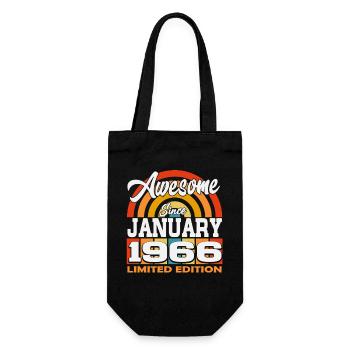 Janvier-1966-Vintage-Né-Anniversaire-Rétro -- - Sac à bouteille - noir - Devant