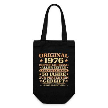 50th Birthday Living Legend 1976 Vintage - Gift Bag for Bottles - black - Front