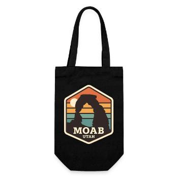 Arche du désert de Moab, Utah, coucher de soleil rétro - Sac à bouteille - noir - Devant