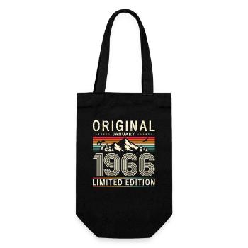 60e anniversaire Original Millésime janvier 1966 - Sac à bouteille - noir - Devant