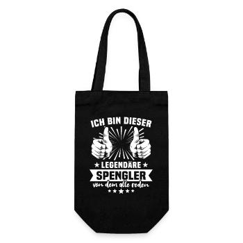 Spengler Legende - Geschenkbeutel für Flaschen - Schwarz - Vorne