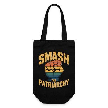 Smash the Patriarchy – Feminismus Logo T-Shirt - Geschenkbeutel für Flaschen - Schwarz - Vorne