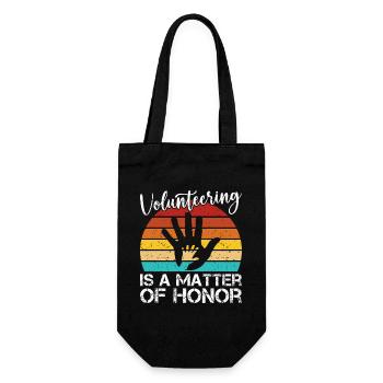 Volunteer Appreciation Is A Matter Of Honor - Gift Bag for Bottles - black - Front