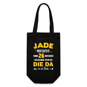 Jade Wedding 26th Wedding Anniversary Husband - Gift Bag for Bottles - black - Front